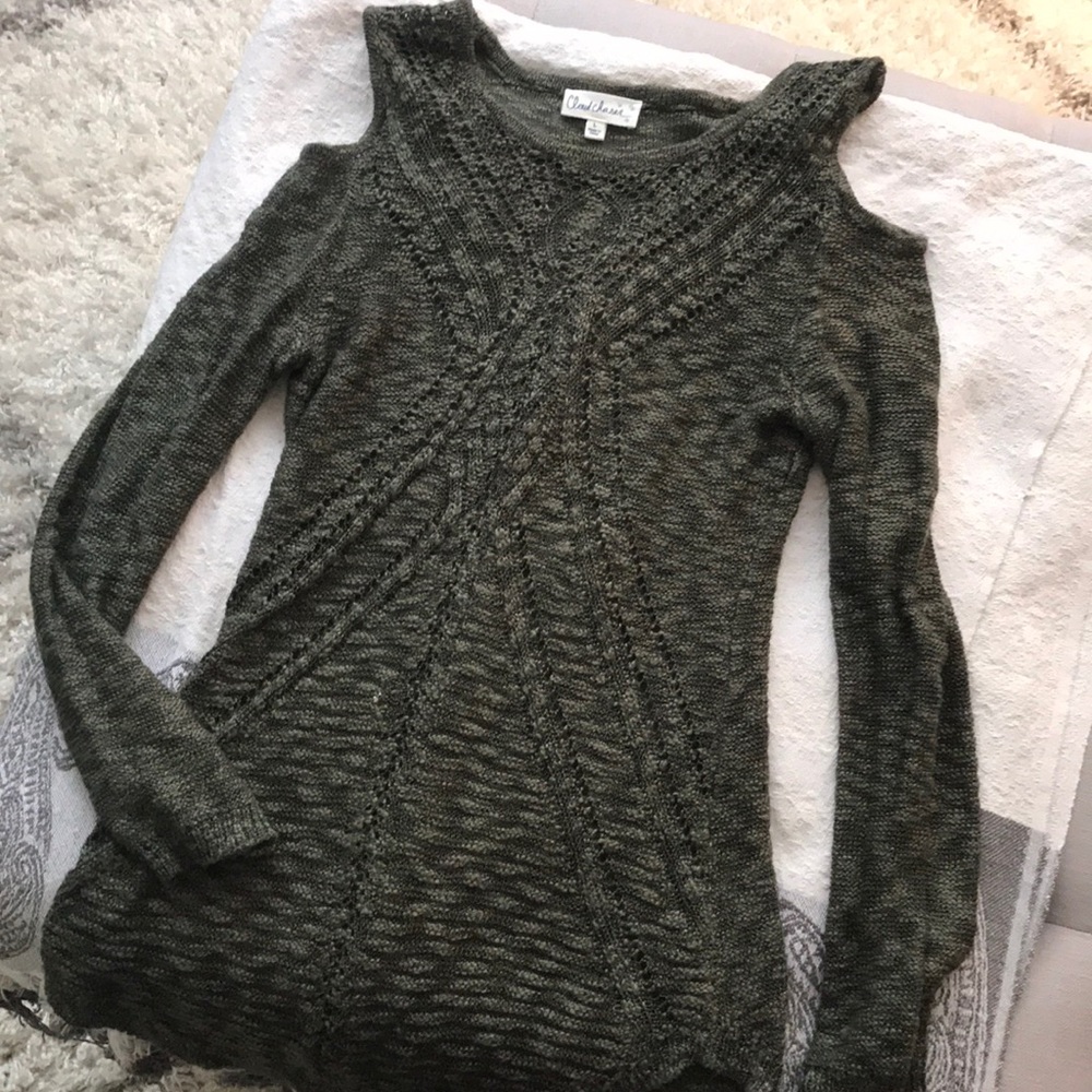 Open shoulder sweater